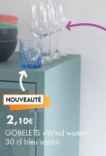 E.Leclerc Gobelets Wind Water 30cl Bleu Saphir offre