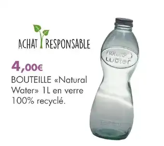 E.Leclerc Bouteille Natural Water 1L En Verre offre