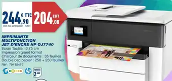 Bureau Vallée Hp imprimante multifonction jet d’encre oj7740 offre