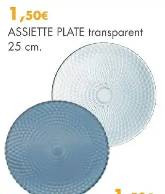 E.Leclerc Assiette Plate Transparent 25cm offre