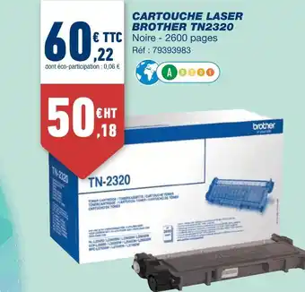 Bureau Vallée Brother cartouche laser tn2320 offre