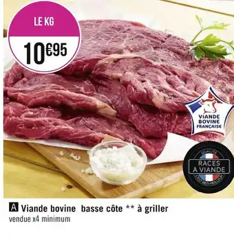 Géant Casino Viande bovine basse côte à griller offre