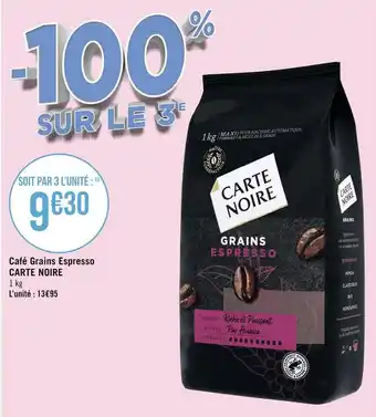 Géant Casino Carte noire café grains espresso offre