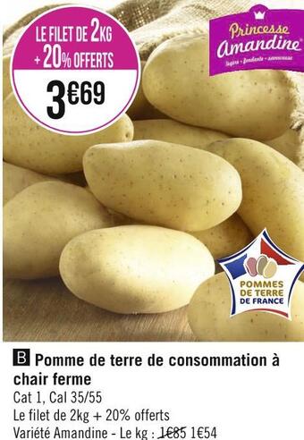 Géant Casino Pomme de terre de consommation à chair ferme offre