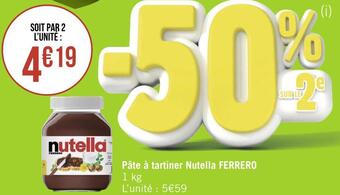 Géant Casino Nutella pâte à tartiner offre