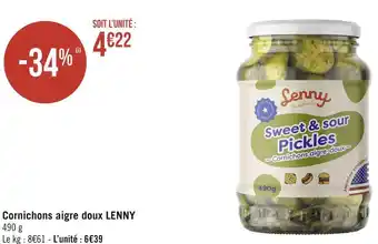 Géant Casino Lenny cornichons aigre doux offre