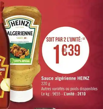 Géant Casino Heinz sauce algérienne offre