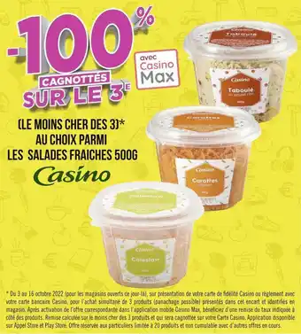 Géant Casino Casino bon plan sur les salades fraiches 500g casino offre