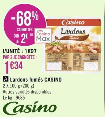 Géant Casino Casino lardons fumés offre