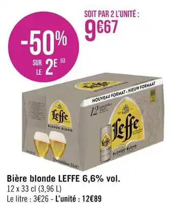 Géant Casino Leffe bière blonde 6,6% vol. offre