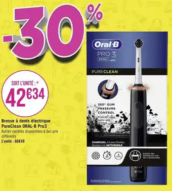 Géant Casino Oral-b brosse à dents électrique pureclean pro3 offre