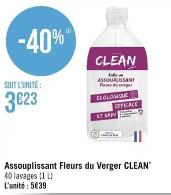 Clean assouplissant fleurs du verger*