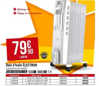 Bricorama Bain d’huile électron offre