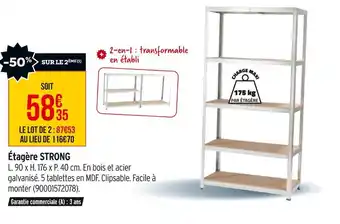 Bricorama Étagère strong offre