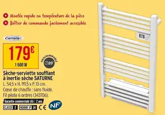 Bricorama Carrera sèche-serviette soufflant à inertie sèche saturne offre