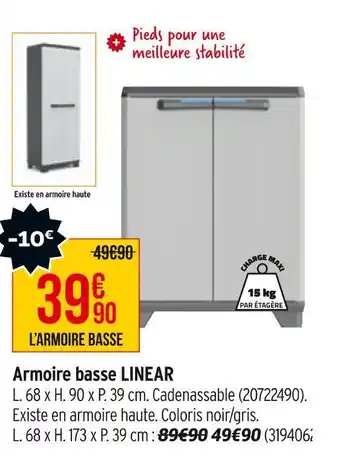 Bricorama Linear armoire basse offre