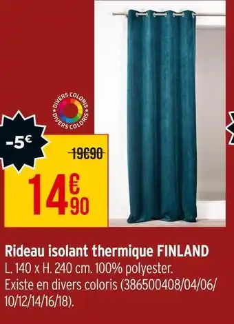 Bricorama Rideau isolant thermique finland offre