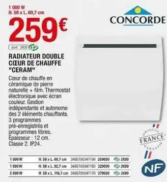 Brico Dépôt Radiateur double cœur de chauffe offre