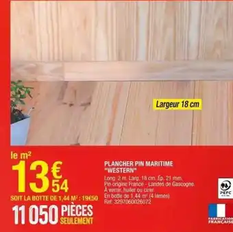 Brico Dépôt Plancher pin maritime offre