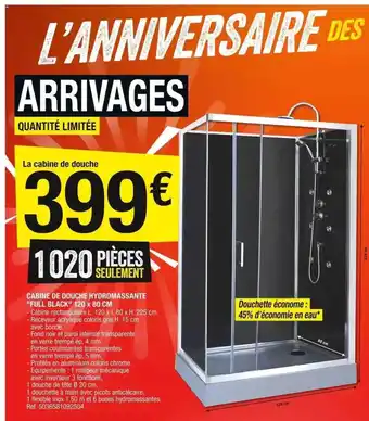 Brico Dépôt Cabine de douche hydromassante offre