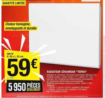 Brico Dépôt Radiateur céramique offre