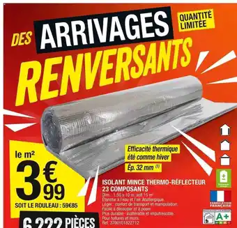 Brico Dépôt Isolant mince thermo-réflecteur 23 composants offre