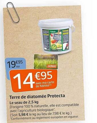 Jardiland Terre de diatomée protecta offre