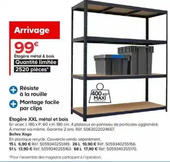 ĂtagĂšre xxl mĂ©tal & bois