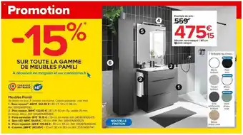 Castorama La gamme de meubles pamili offre
