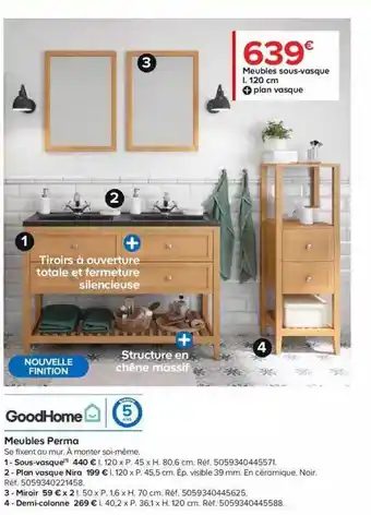Castorama Meubles sous-vasque perma goodhome offre