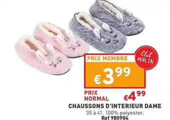 Trafic Chaussons d'intérieur dame offre