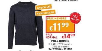 Trafic Pull homme offre