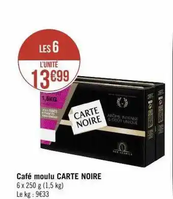 Casino Supermarchés Café moulu carte noire offre