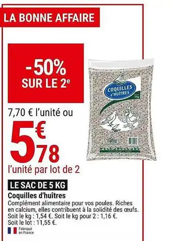 Coquilles d'huîtres