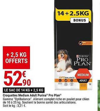 Croquettes medium adult purina pro plan