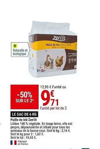 Paille de blé zen'lit