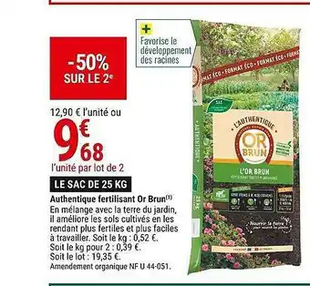 Authentique fertilisant or brun