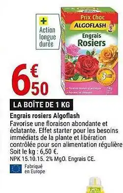 Gamm vert Engrais rosiers algoflash offre