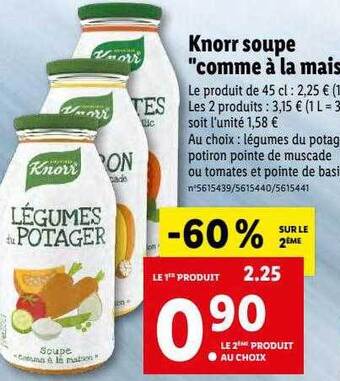 Lidl Knorr soupe offre