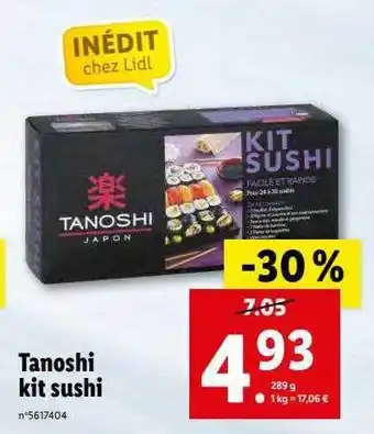Lidl Tanoshi kit sushi offre