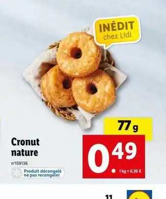 Lidl Cronut nature offre
