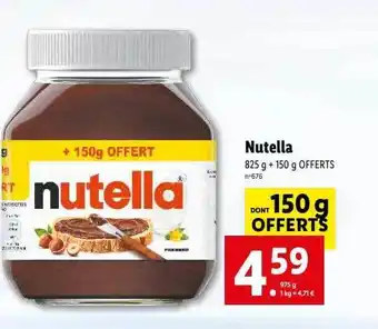 Lidl Nutella offre