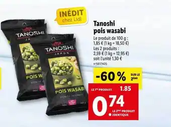 Lidl Tanoshi pois wasabi offre