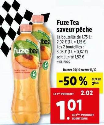 Fuze tea saveur pêche