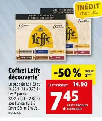 Lidl Coffret leffe découverte offre