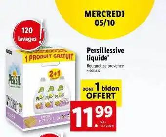 Lidl Persil lessive liquide offre
