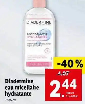 Lidl Diadermine eau micellaire hydratante offre