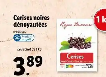 Lidl Cerises noires dénoyautées offre