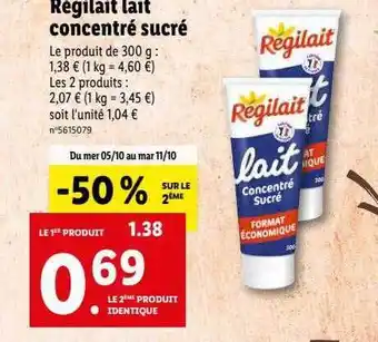 Régilait concentré sucré