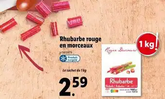 Lidl Rhubarbe rouge en morceaux offre